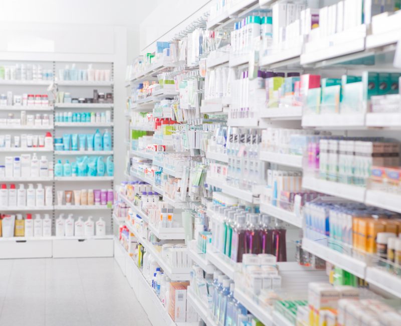 Pharmacy Interior Pharmacy interior with blurred background